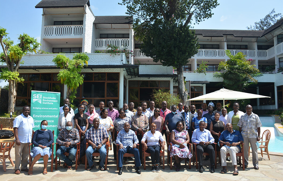 Parliamentarians from the Nairobi City County Assembly at a workshop on air quality legislation in Mombasa, Kenya, May 2021