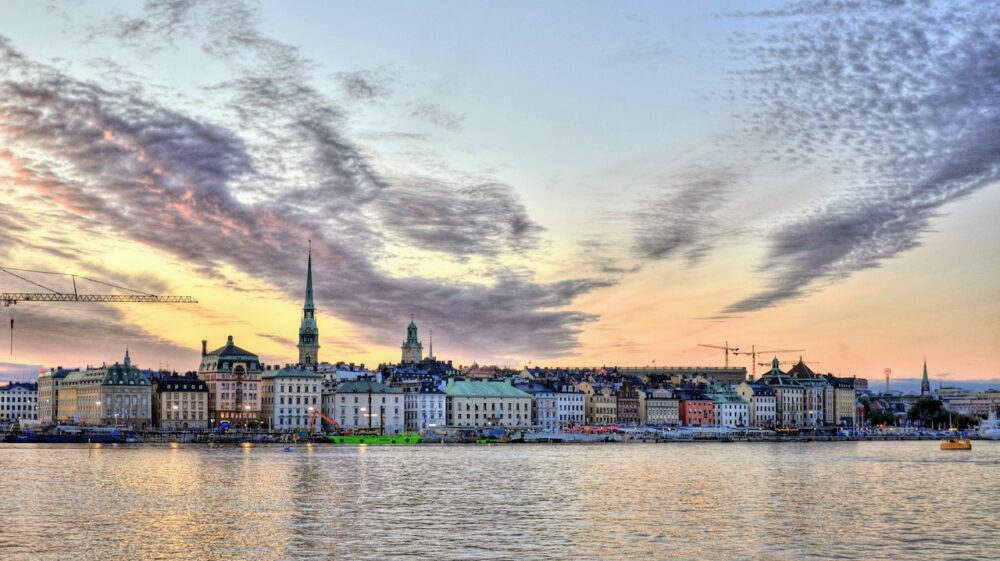 Stockholm Skyline Beside Water During Sunset