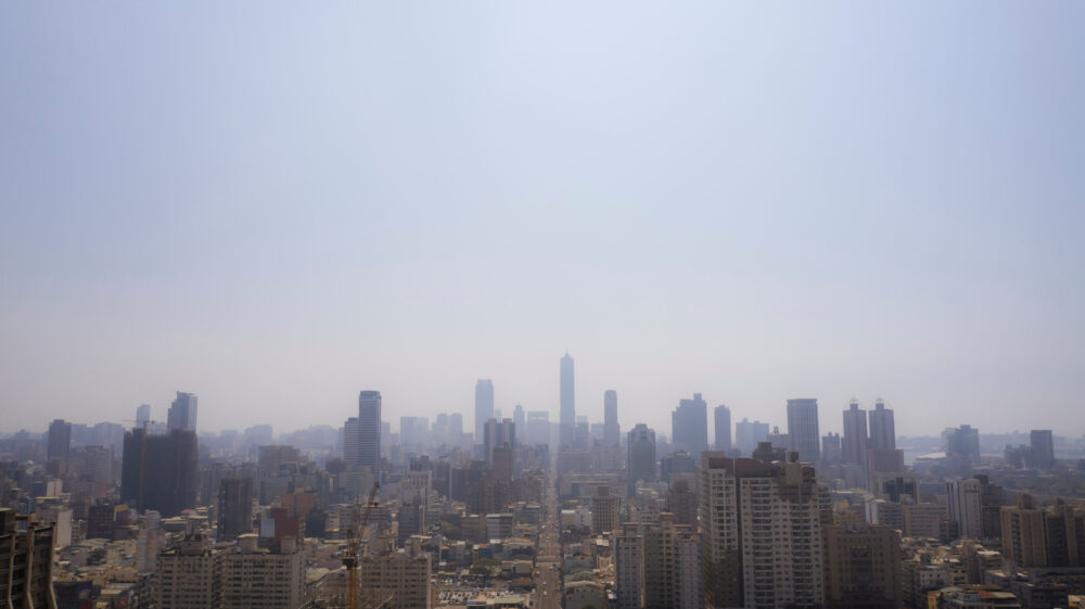 Aerial view of city in Taiwan