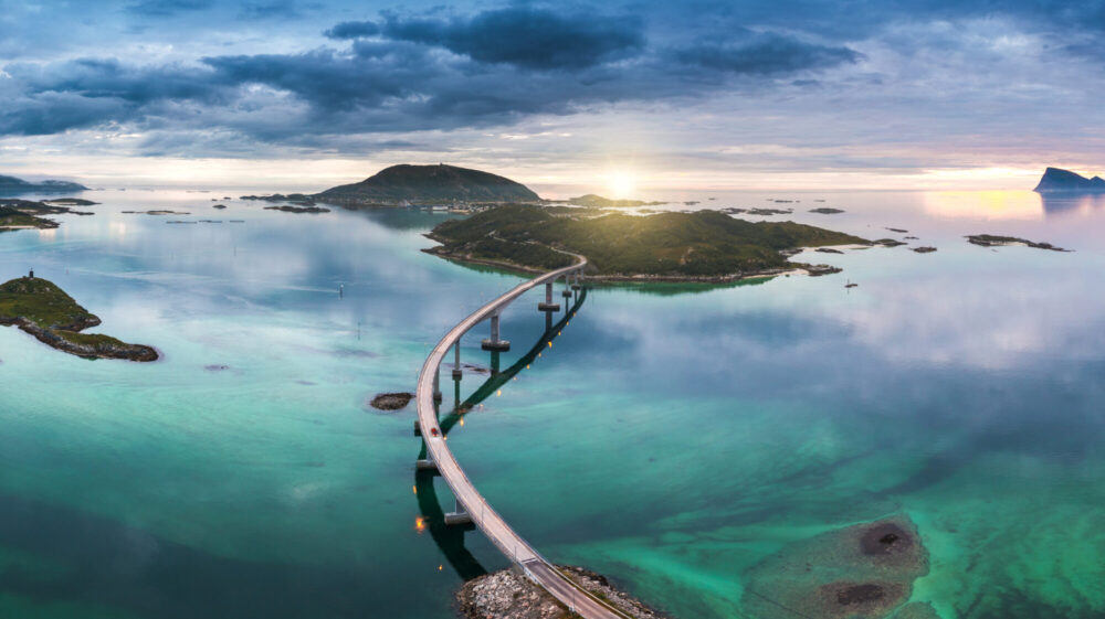 Bridge to Sommaroy in Tromsø, Norway.