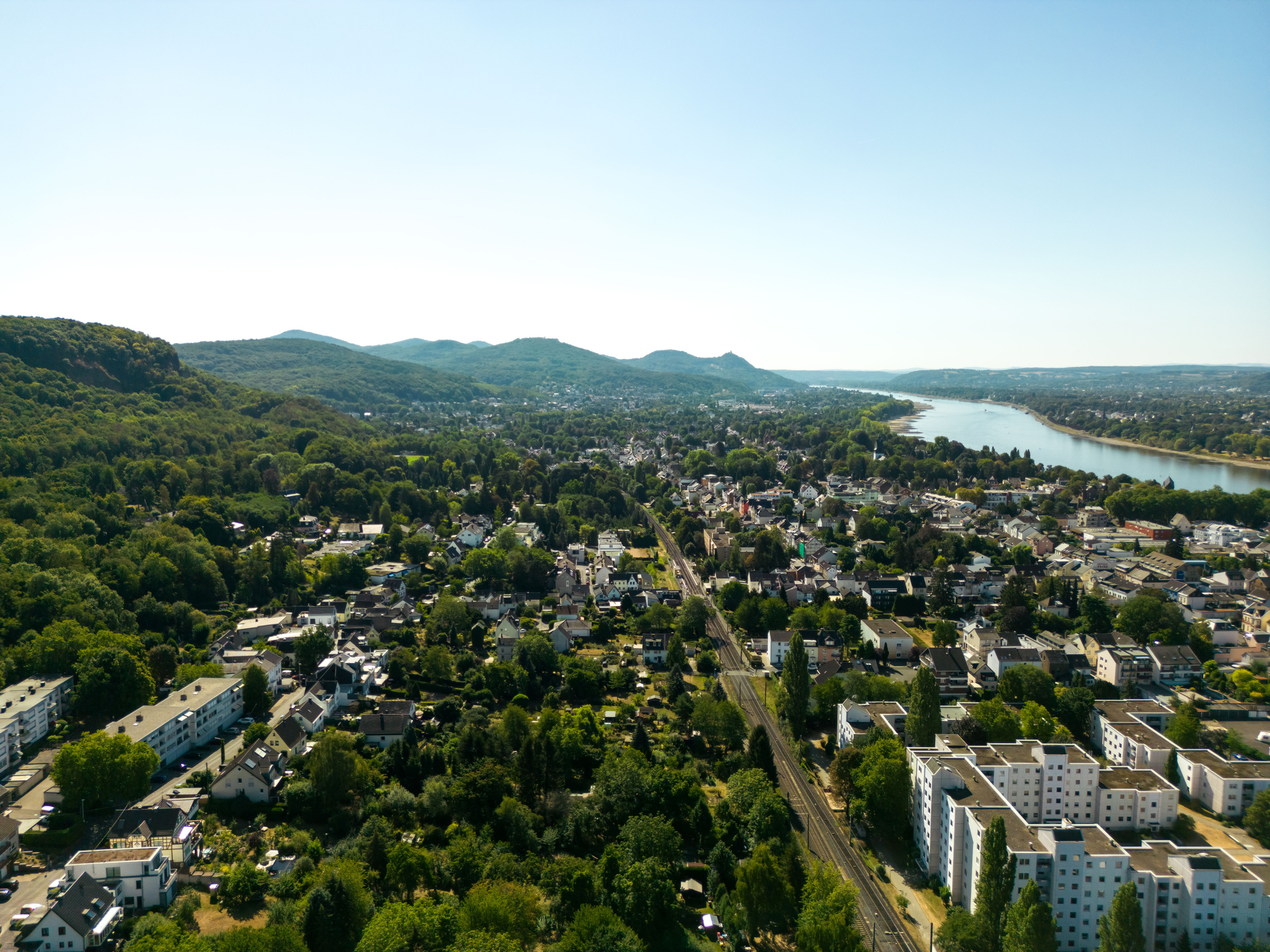 Aerial view of the Bonn, Germany.