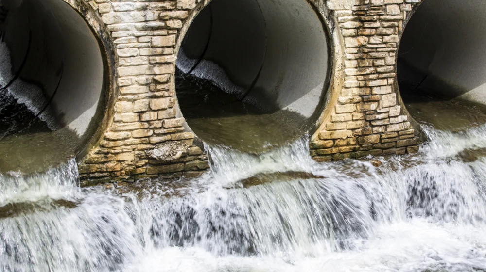 Stream culvert water