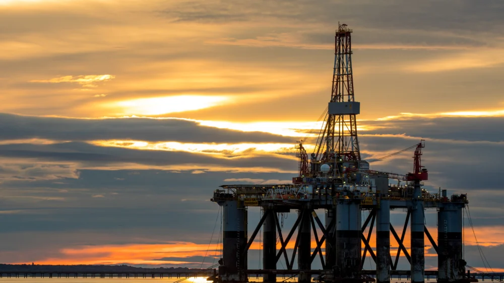 North Sea oil rig
