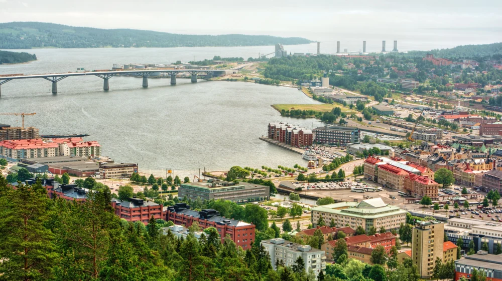 Vy över Sundsvall.