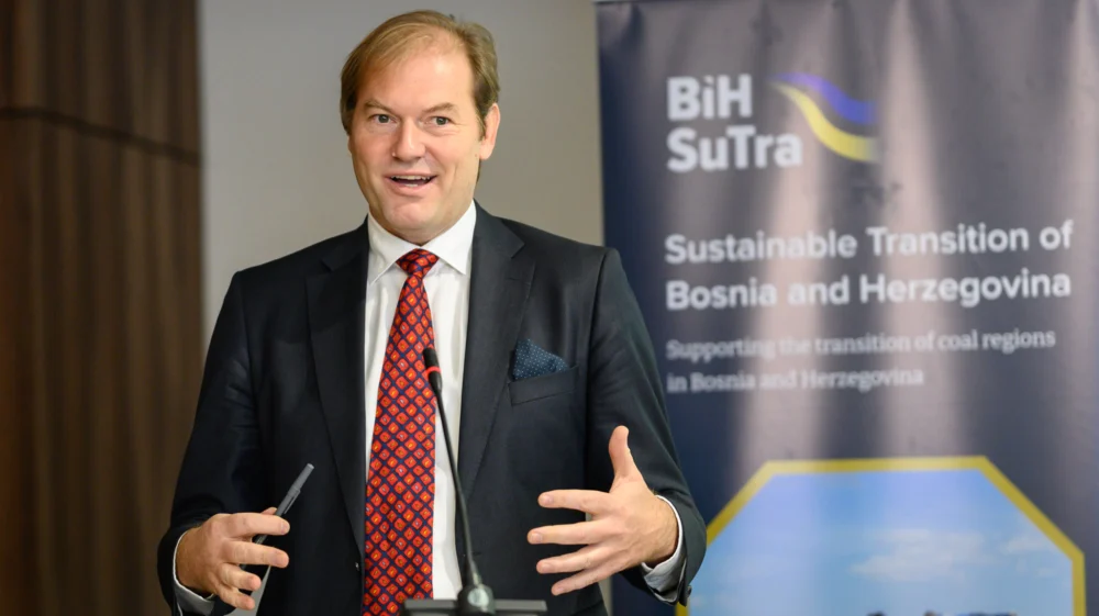 Rob Watt speaking at SECW event in Sarajevo