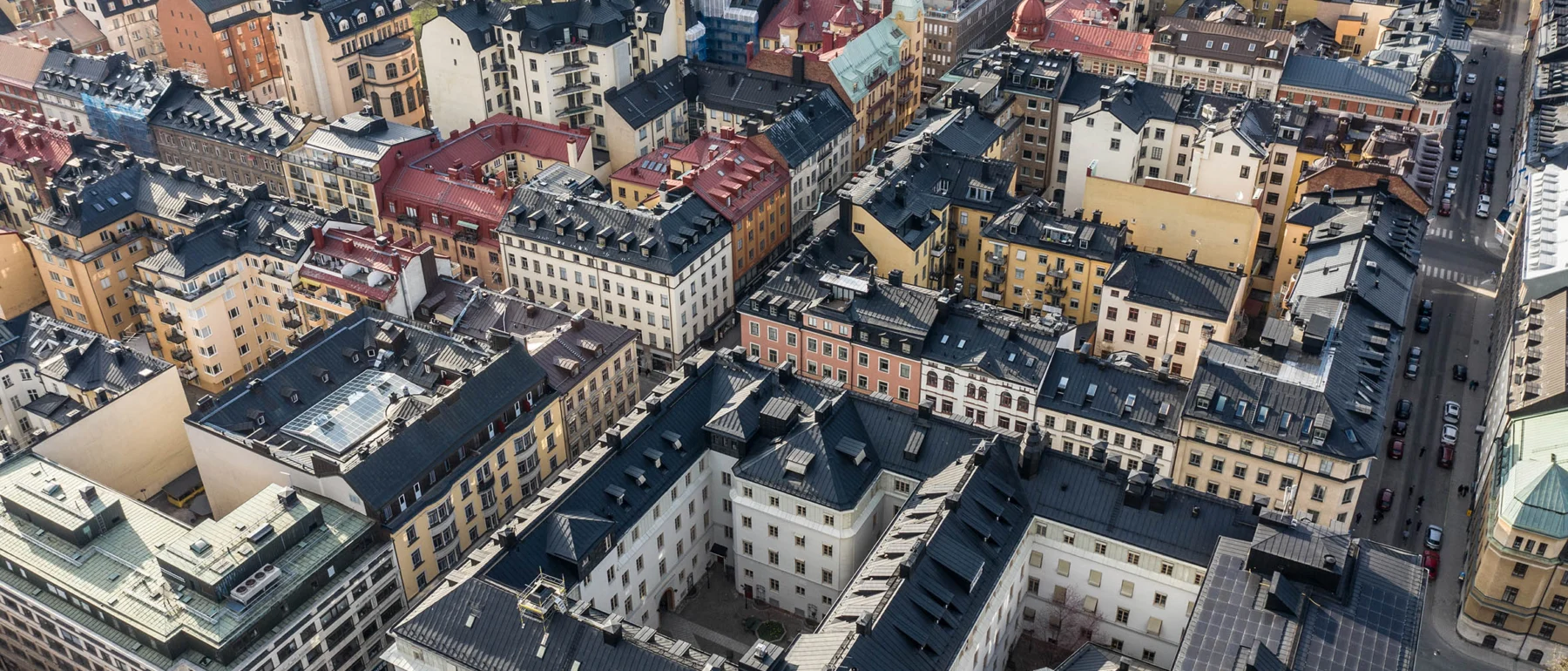 Stockholm city seen from above