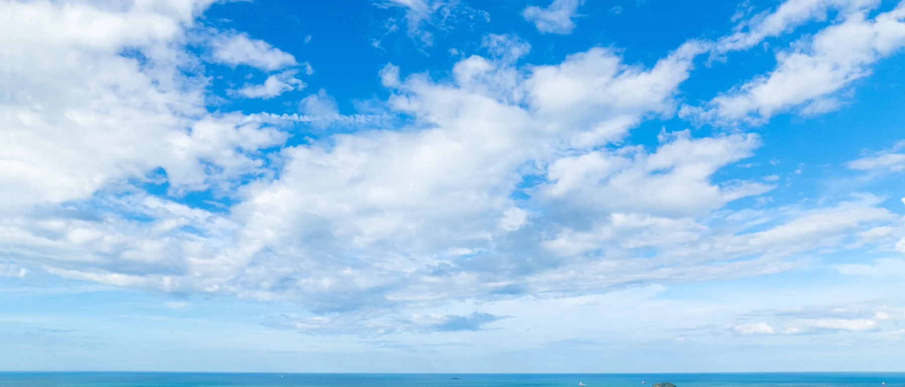 Blue skies and white clouds