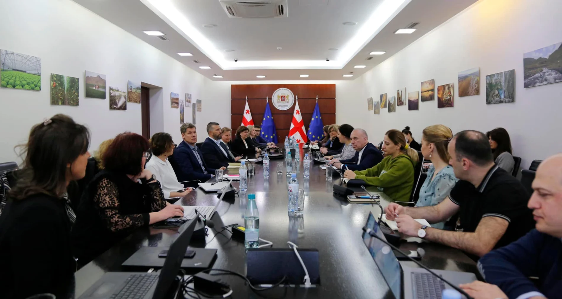 Participants at a meeting related to the Fact-finding mission (FFM) in Georgia on waste and chemicals management project