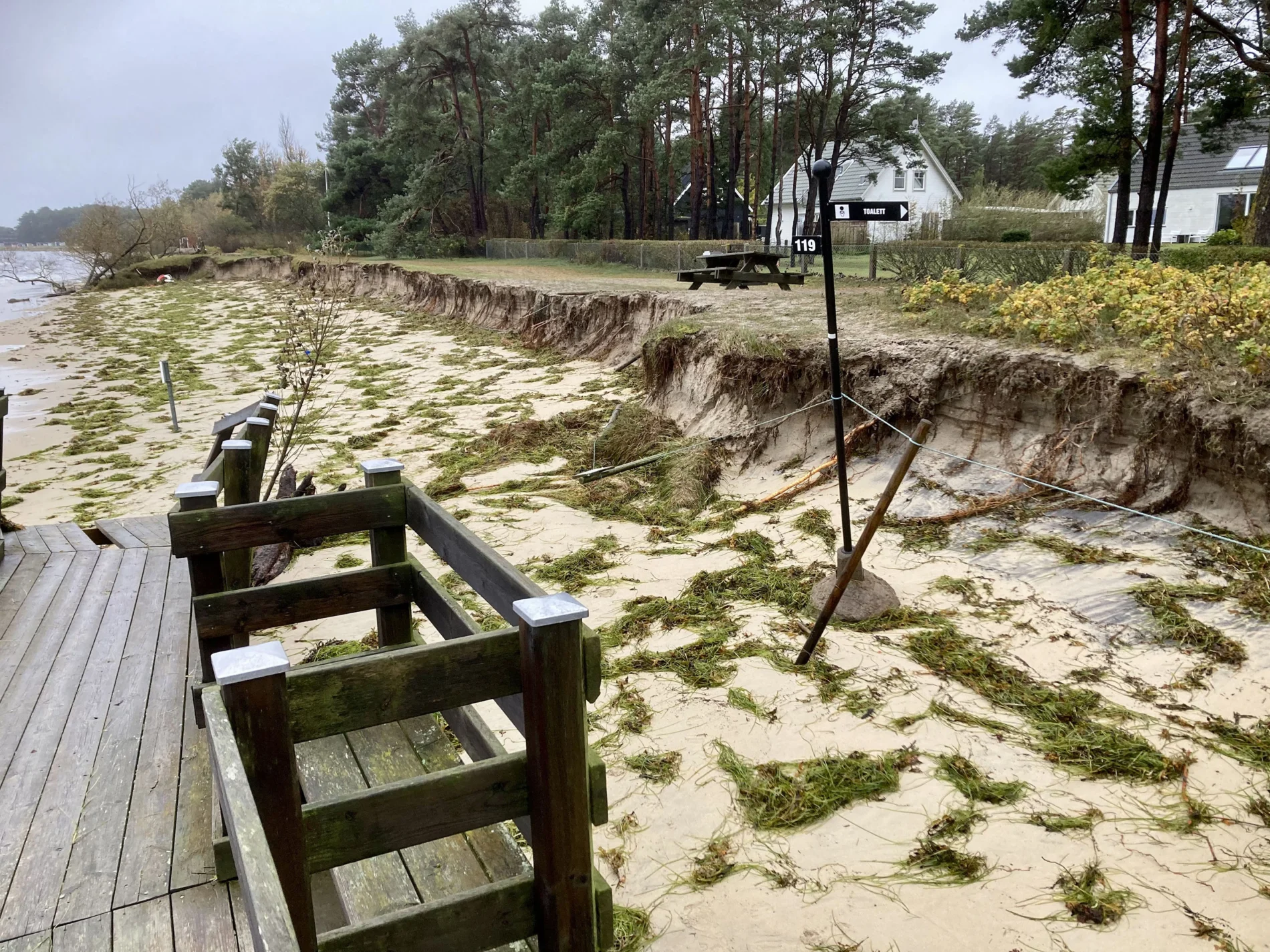 Erosion in the aftermath of storm babet