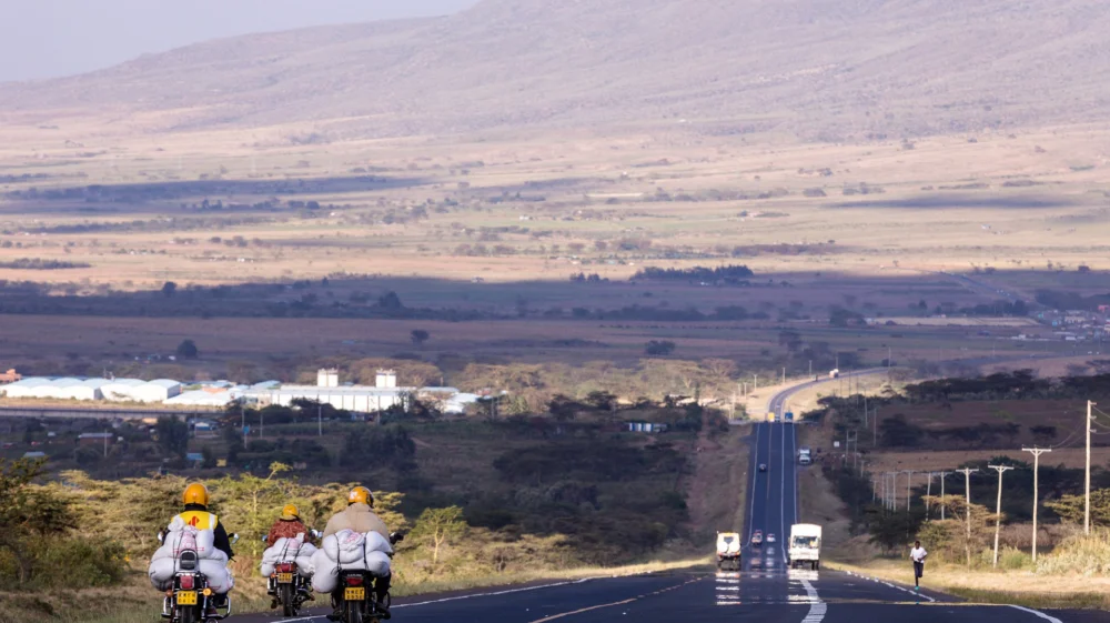 A paved African road