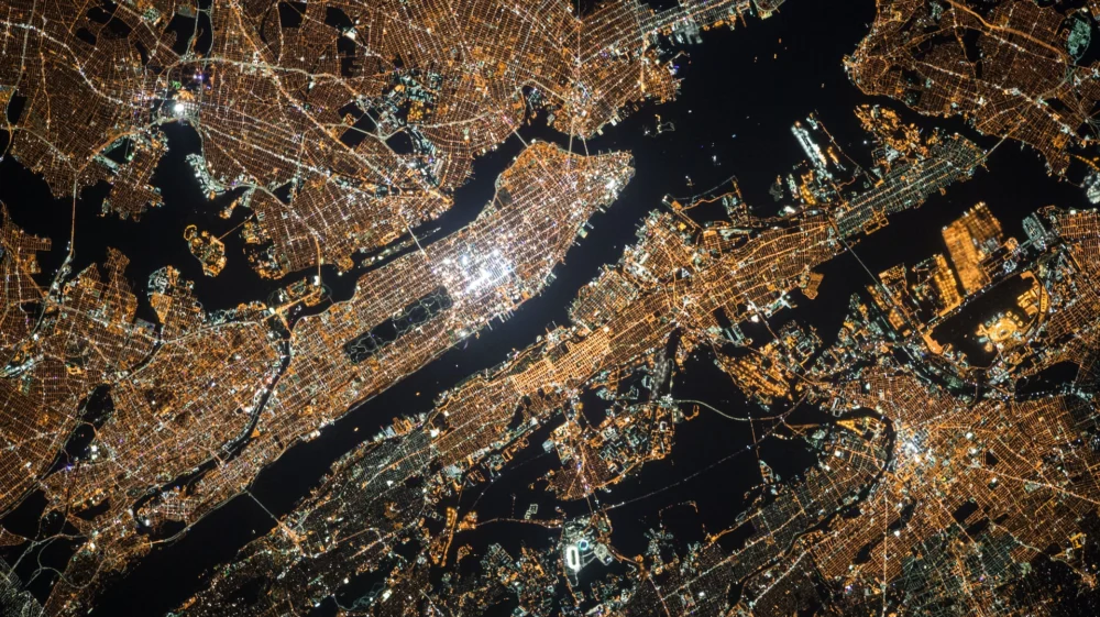 satellite view of earth's surface