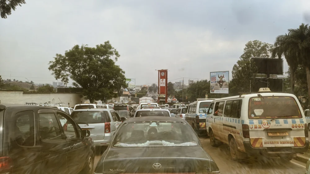 busy city street filled with lots of traffic