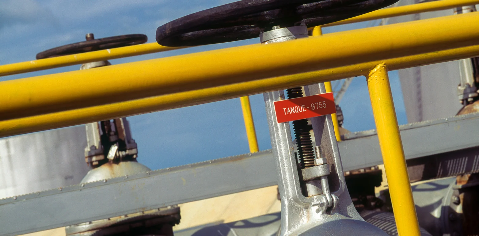 yellow pipes with valves