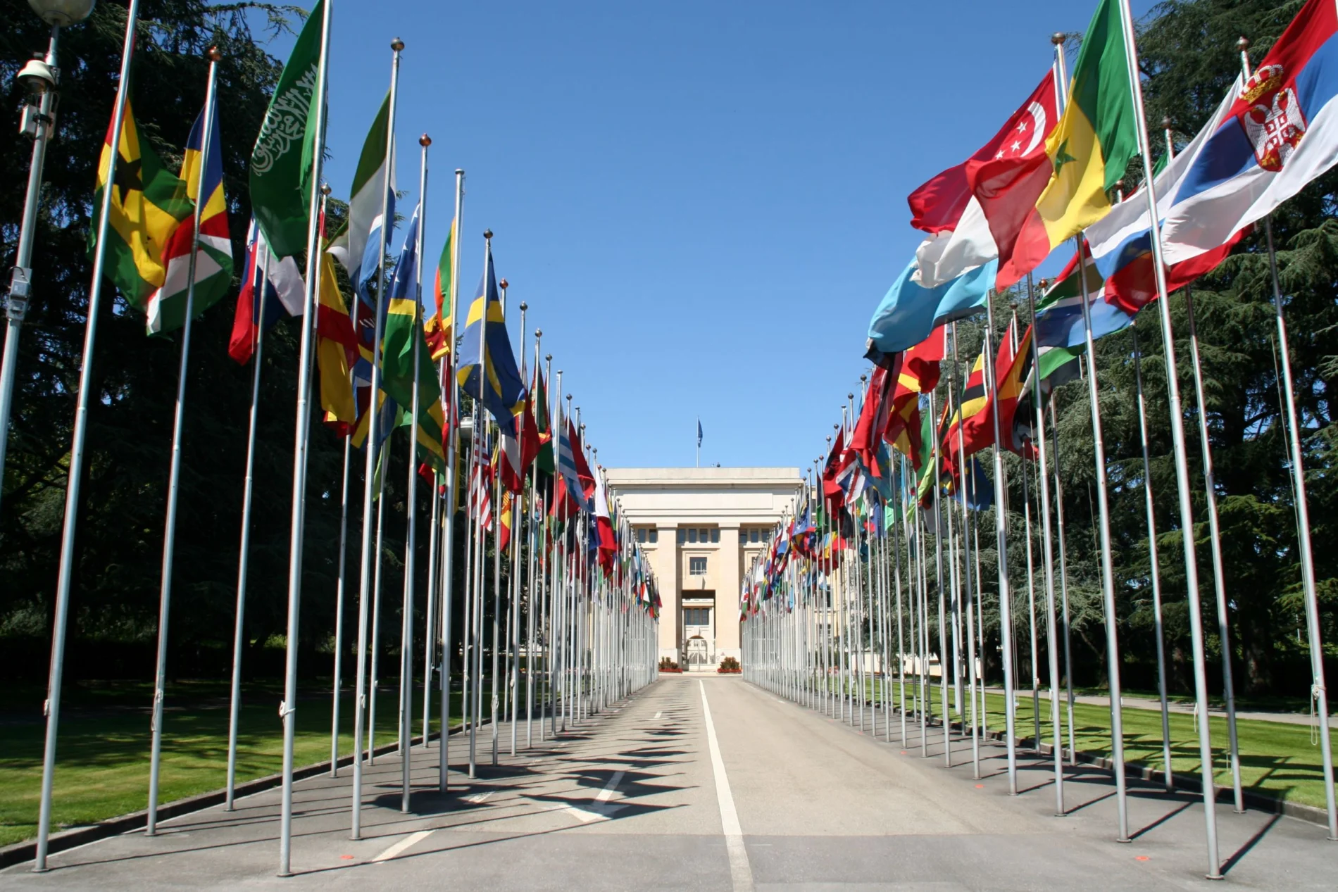 View of the United Nations in Geneva.