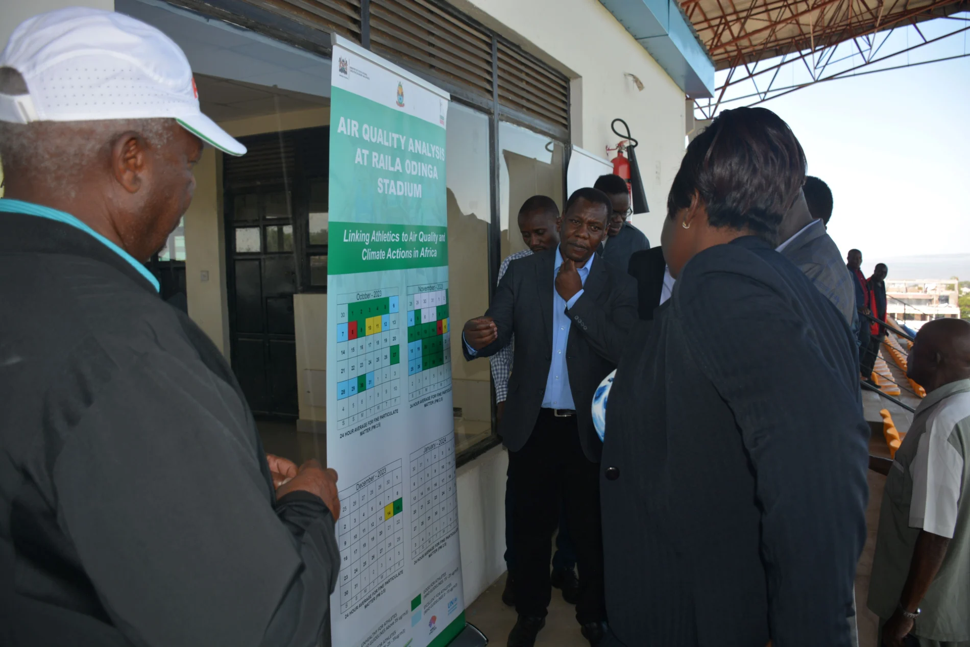 Unveiling of air quality sensor at Homa Bay stadium
