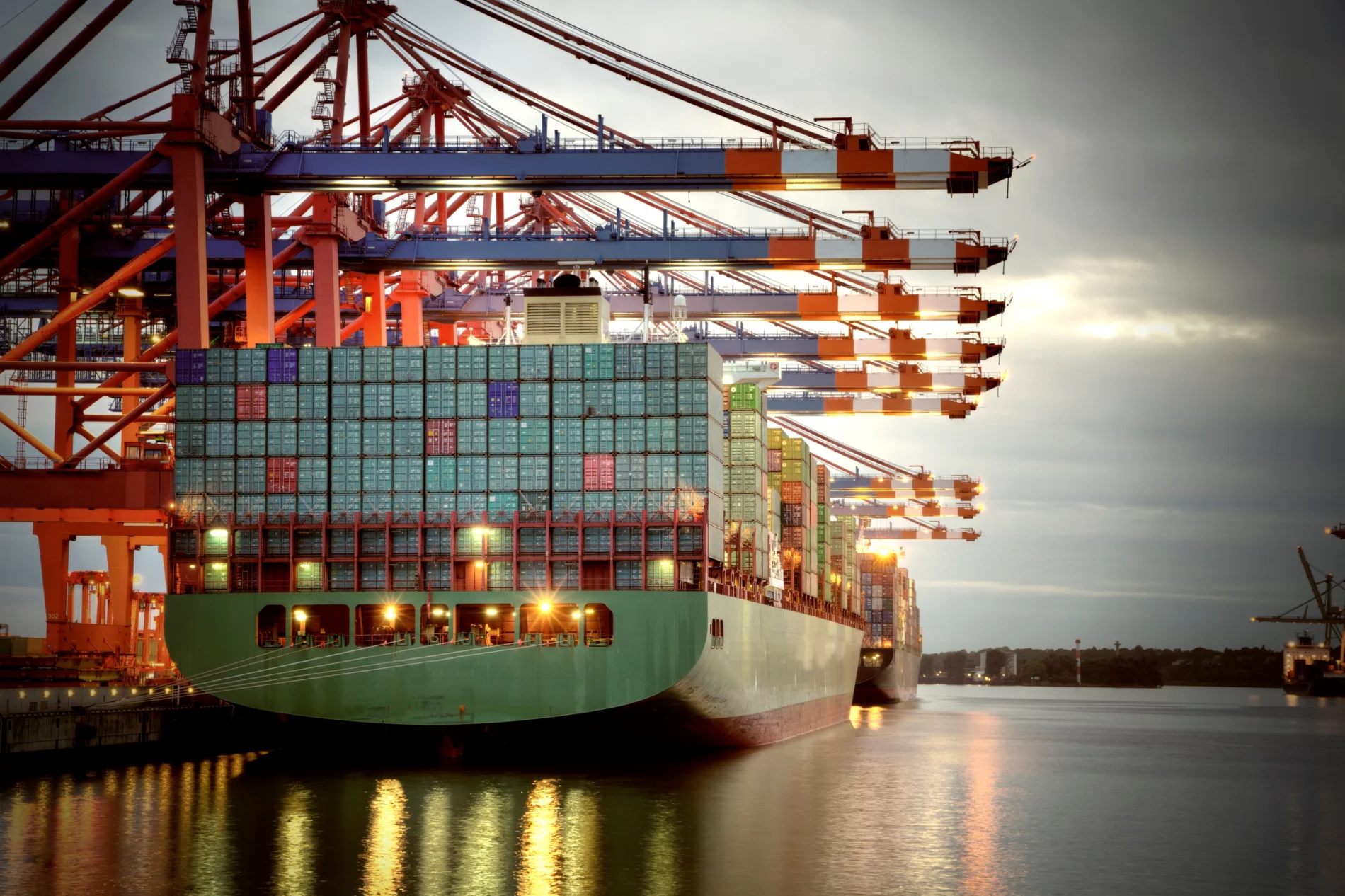 Container Harbor in Hamburg, Germany