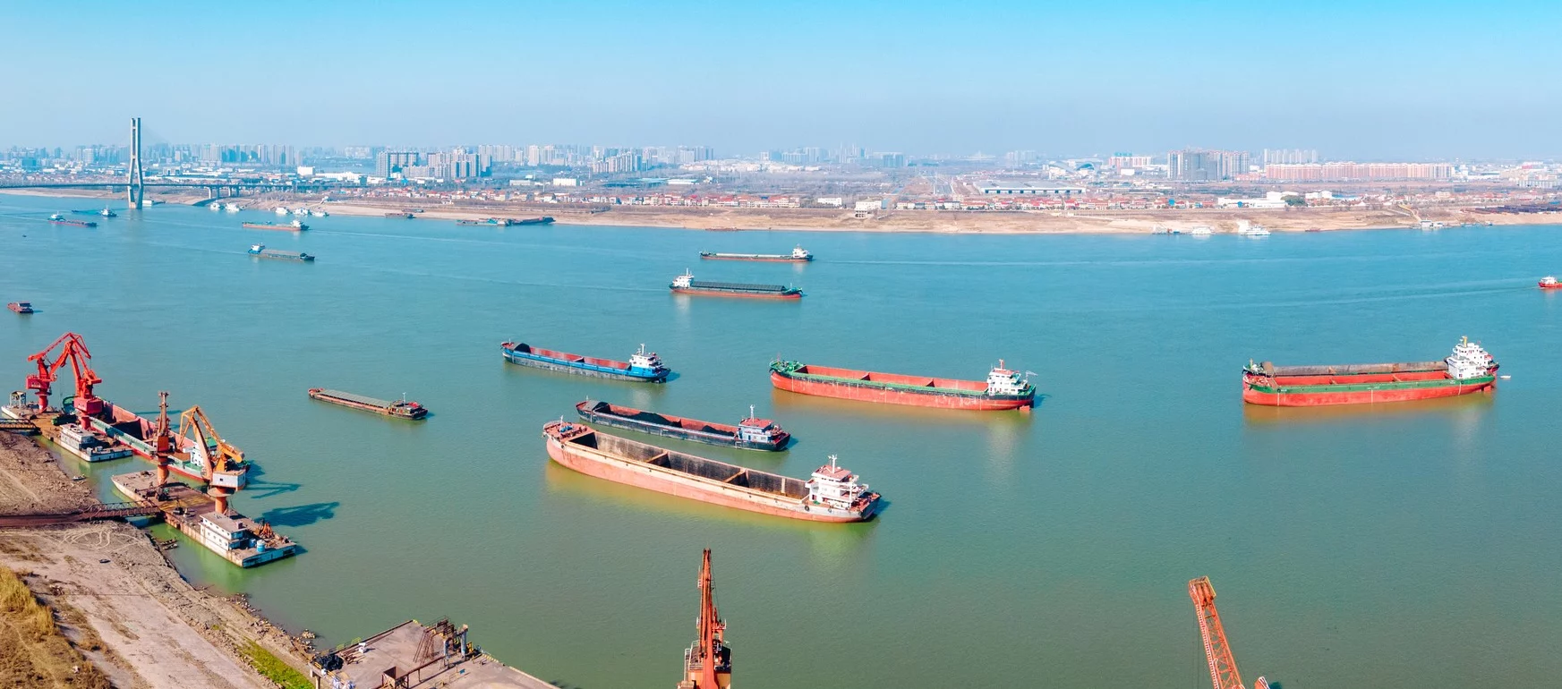 Cargo ships in China.