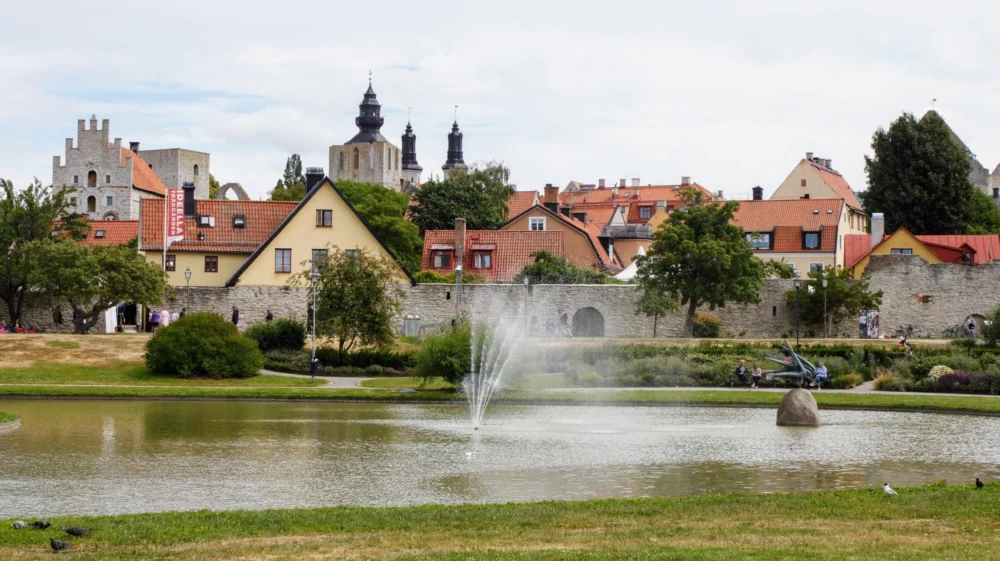 Almedalsparken i Visby, Gotland.