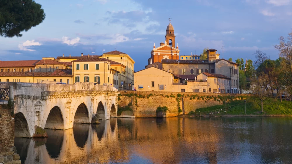 Tiberio Bridge in Rimini, Italy, one of the municipalities involved in the project.