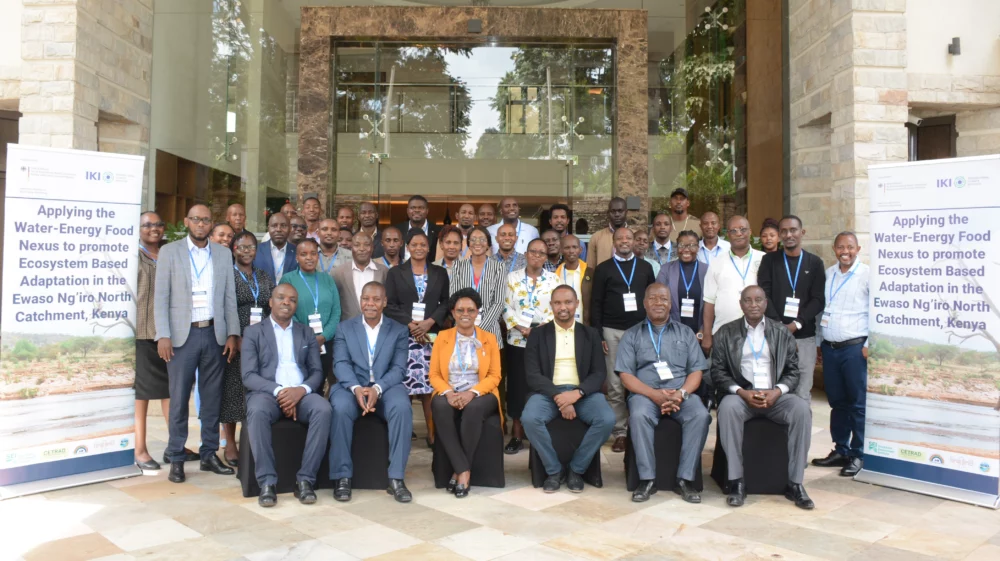 County officials pose for a photo during the workshop in Meru