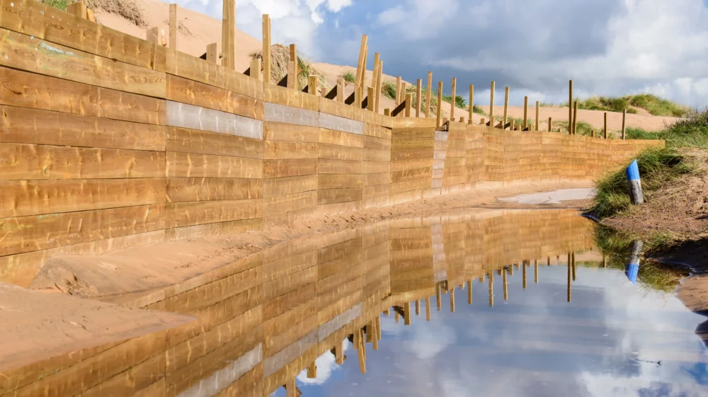 Fence along the water