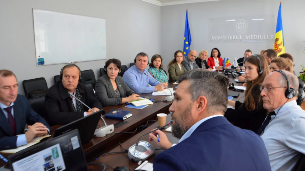 Discussion at the Ministry of Environment, Moldova.