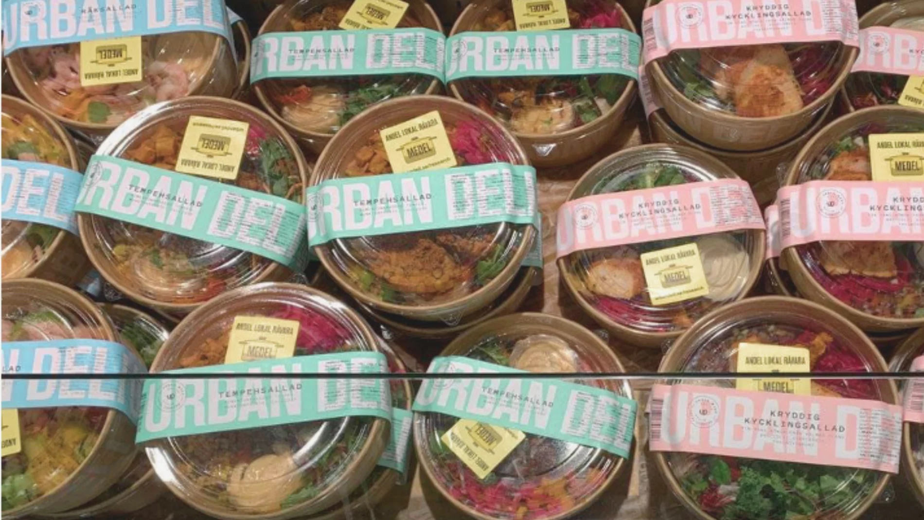 Urban Deli lunch boxes with labels.