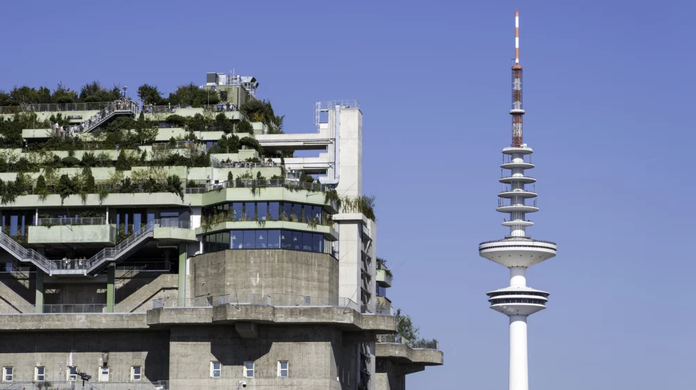 A former World War II bunker in Hamburg, converted to house offices, residences, and music and arts venues