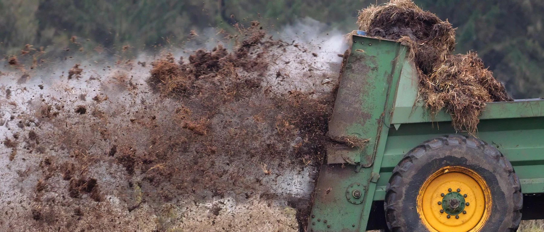 Manure and fertilizer from truck
