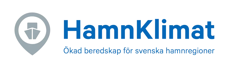 The Hamnklimat project logo featuring a front-facing boat