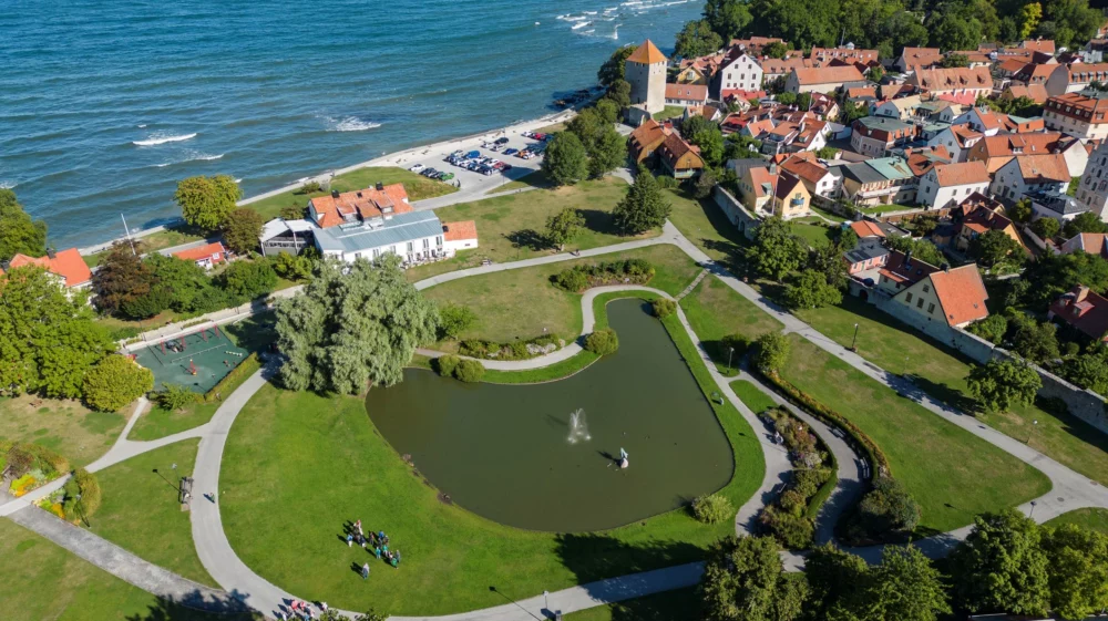 Almedalen valley in Visby, Gotland.