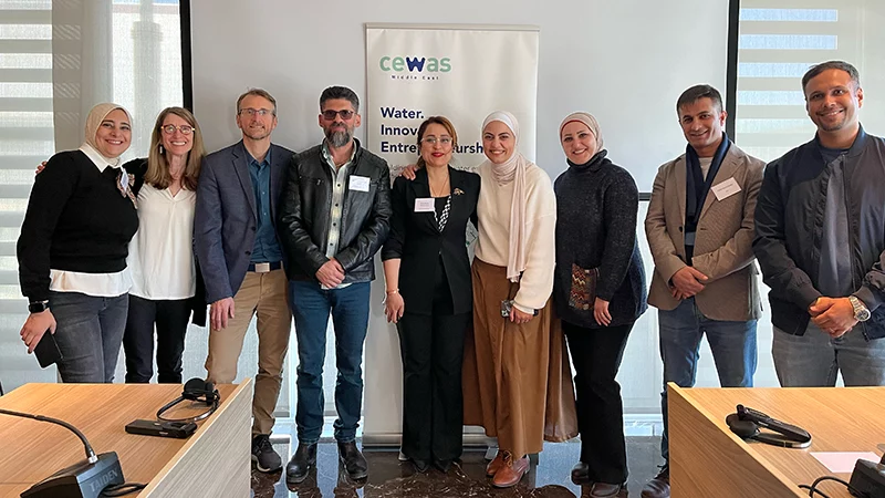 Group photo of WICER training participants and SEI team members standing together indoors.