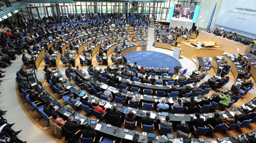 Negotiators at the United Nations Climate Change Conference in Bonn in 2014