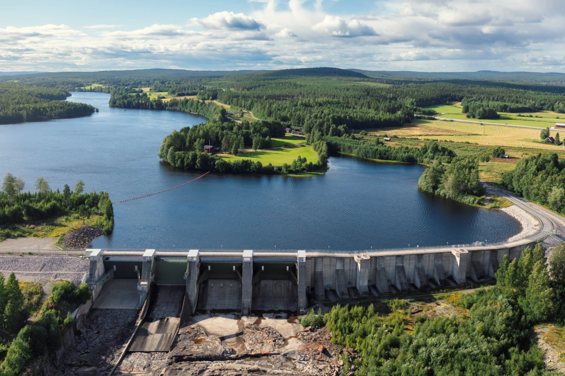 Dam at a hydroelectric power plant