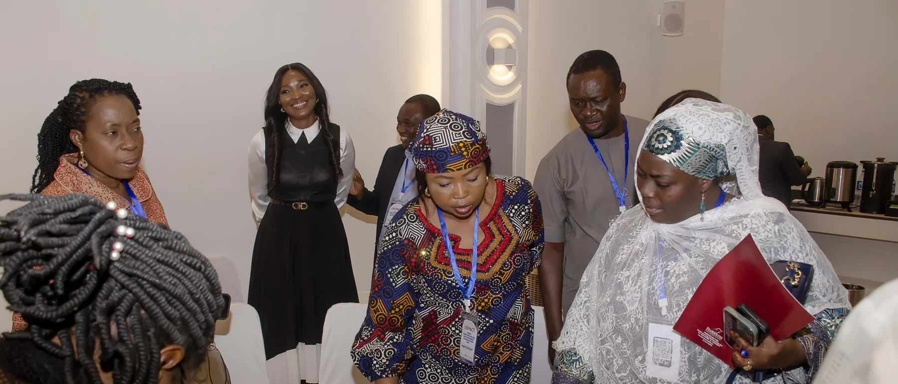 Cross section of participants participating in a group task at the workshop