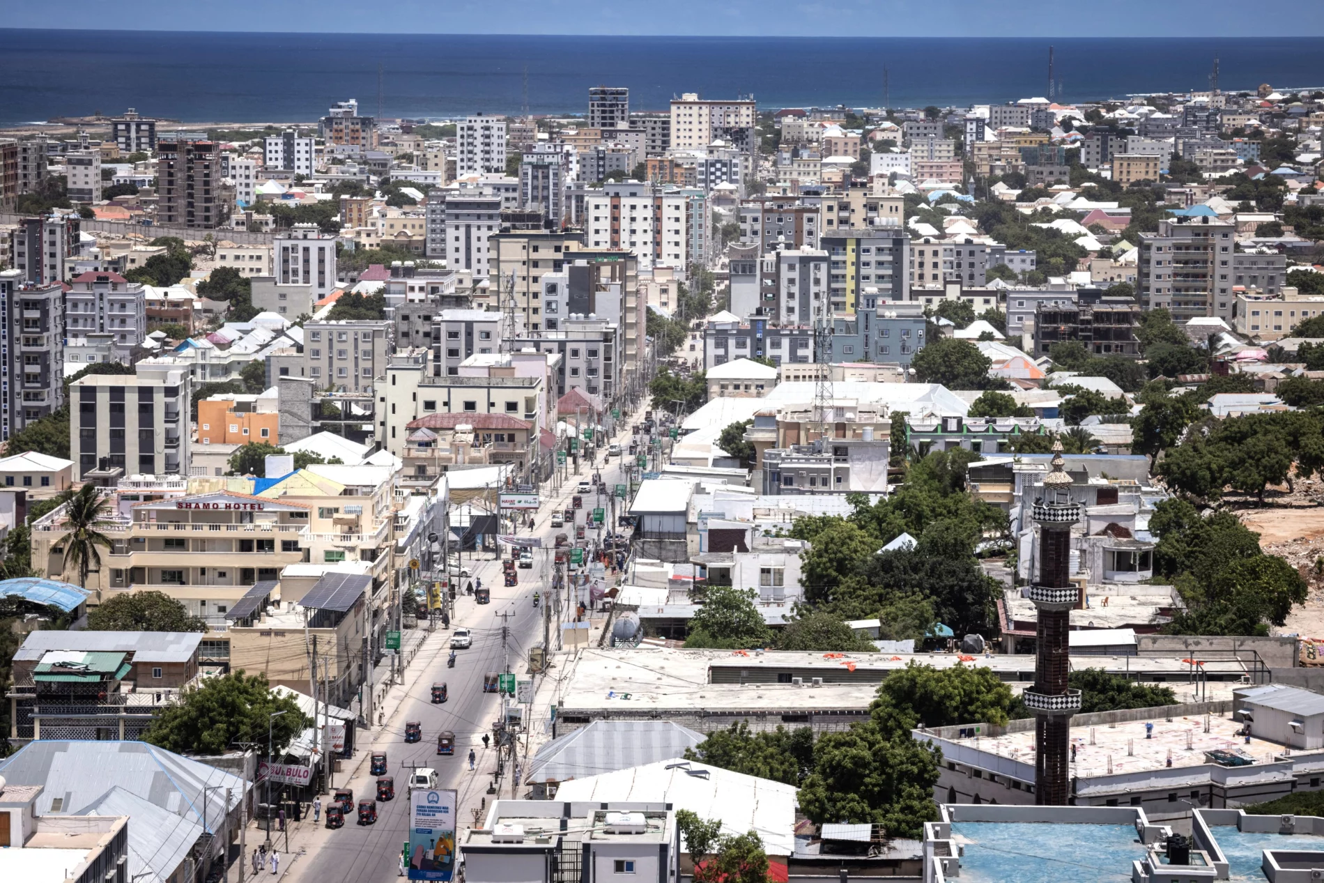 City of Mogadishu along the Indian ocean