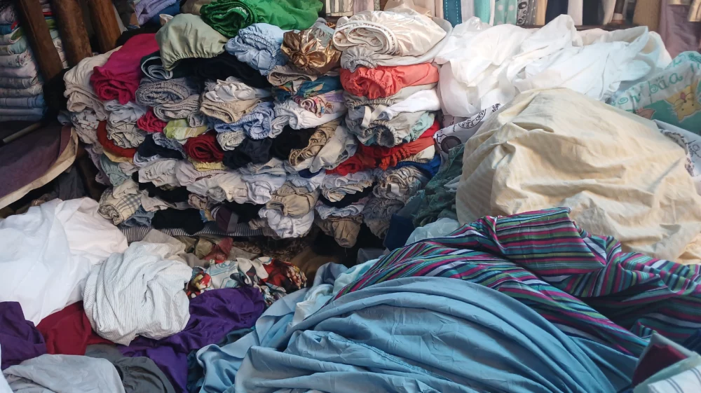 image of Piles of second-hand clothes at Gikomba market in Nairobi
