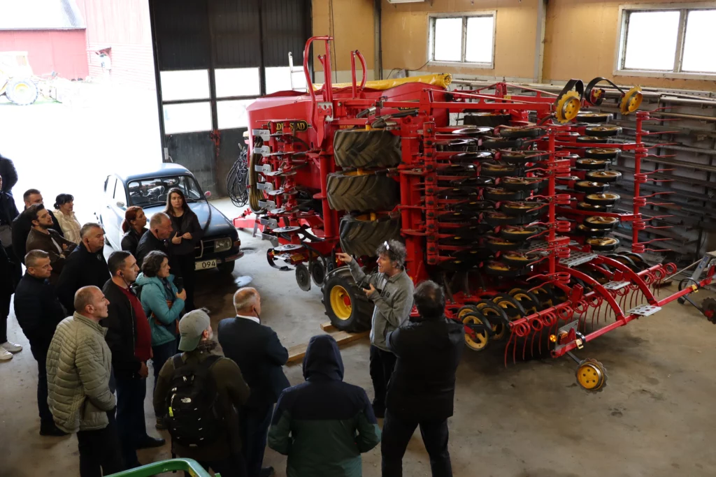 The BiH delegation at large scale grain farm