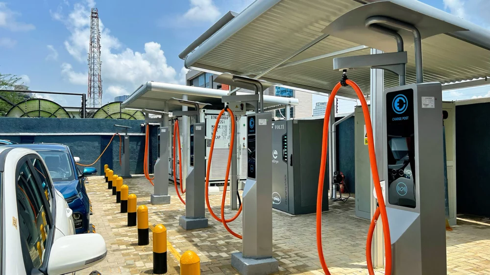 A fuelling station for electric vehicles in Nigeria