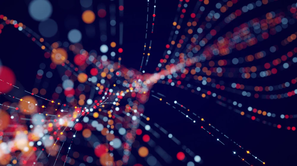 Web of lights abstract pattern