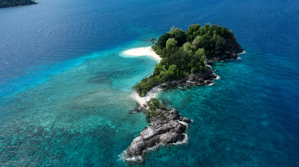 Aerial View of Tropical Islands, Anambas Islands, Indonesia