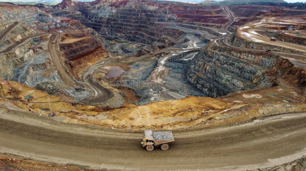 Open pit copper mine